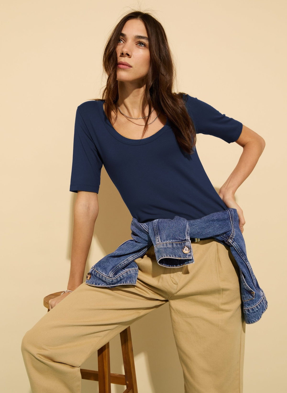 Baukjen Essentials Scoop Top - Deep Indigo Baukjen