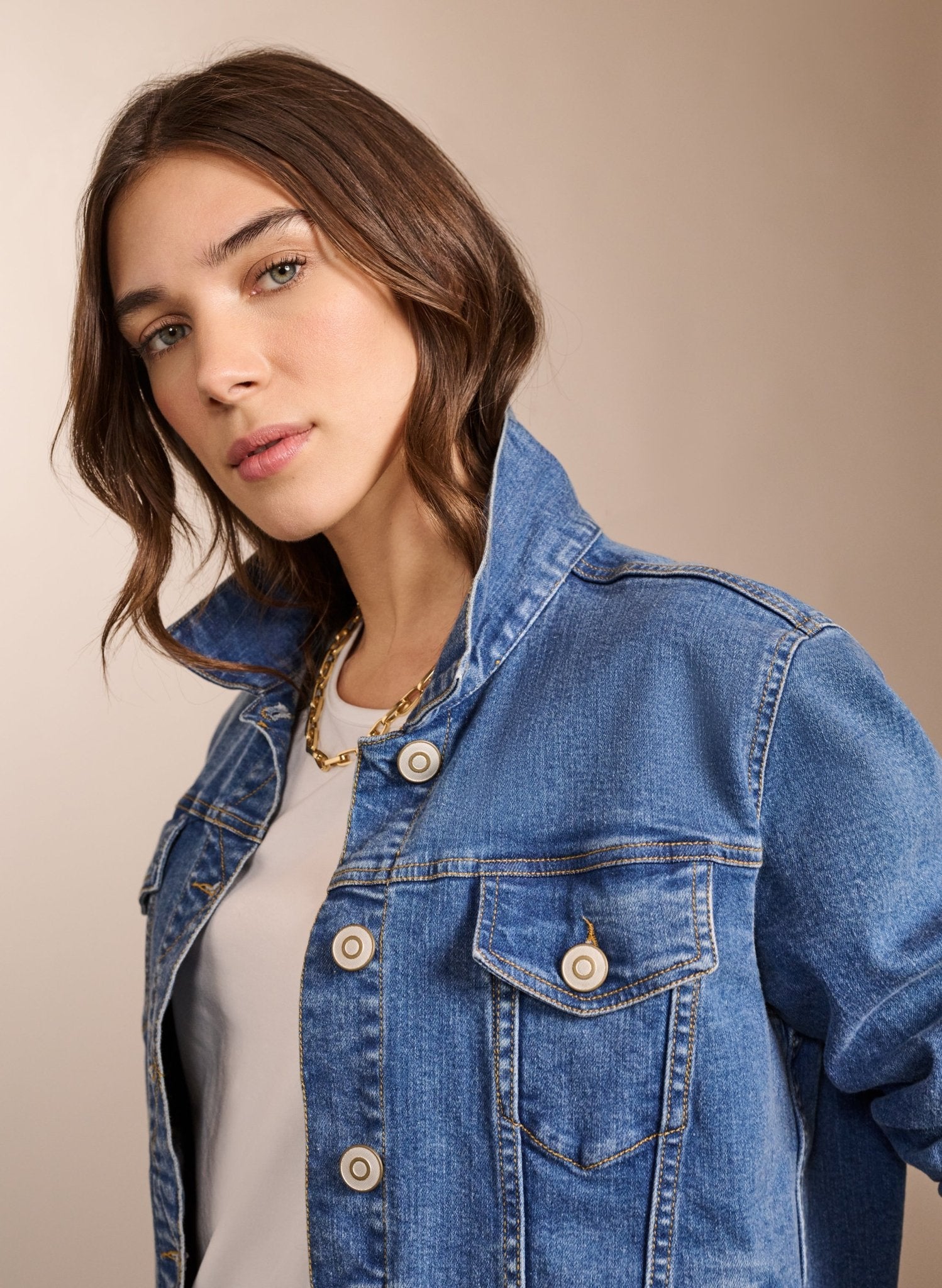 Baukjen Organic Cotton Denim Jacket - Washed Indigo Baukjen