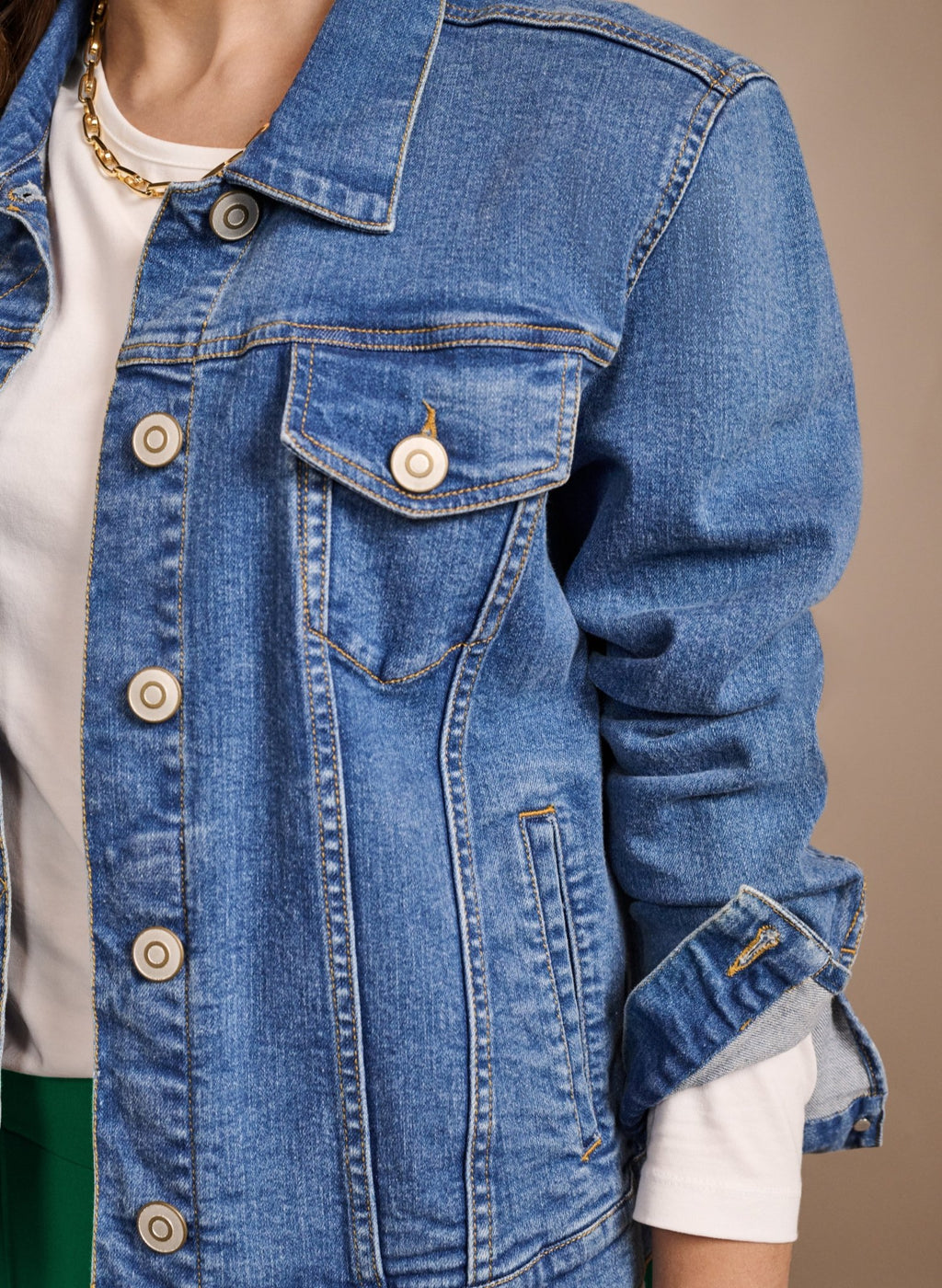 Baukjen Organic Cotton Denim Jacket - Washed Indigo Baukjen