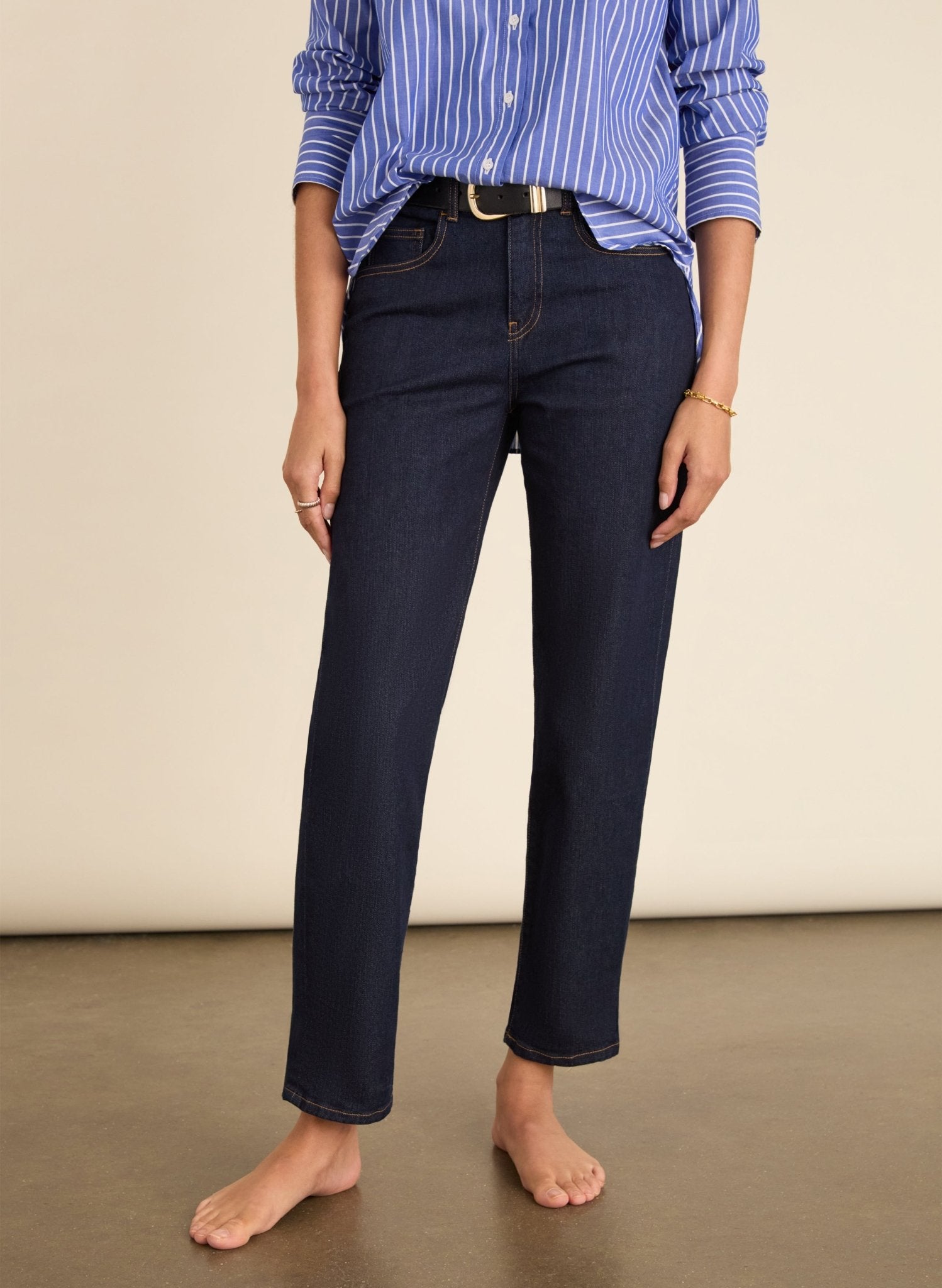 Baukjen Organic Cotton Stretch Boyfriend Jean - Dark Denim Baukjen