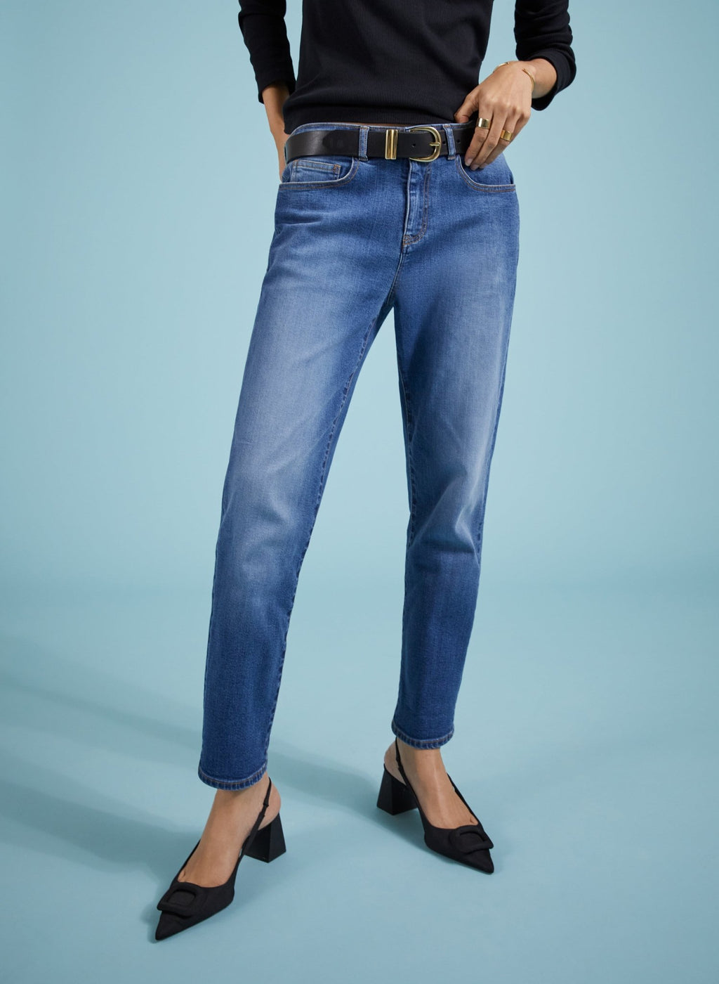Baukjen Organic Cotton Stretch Boyfriend Jeans - Washed Indigo Baukjen