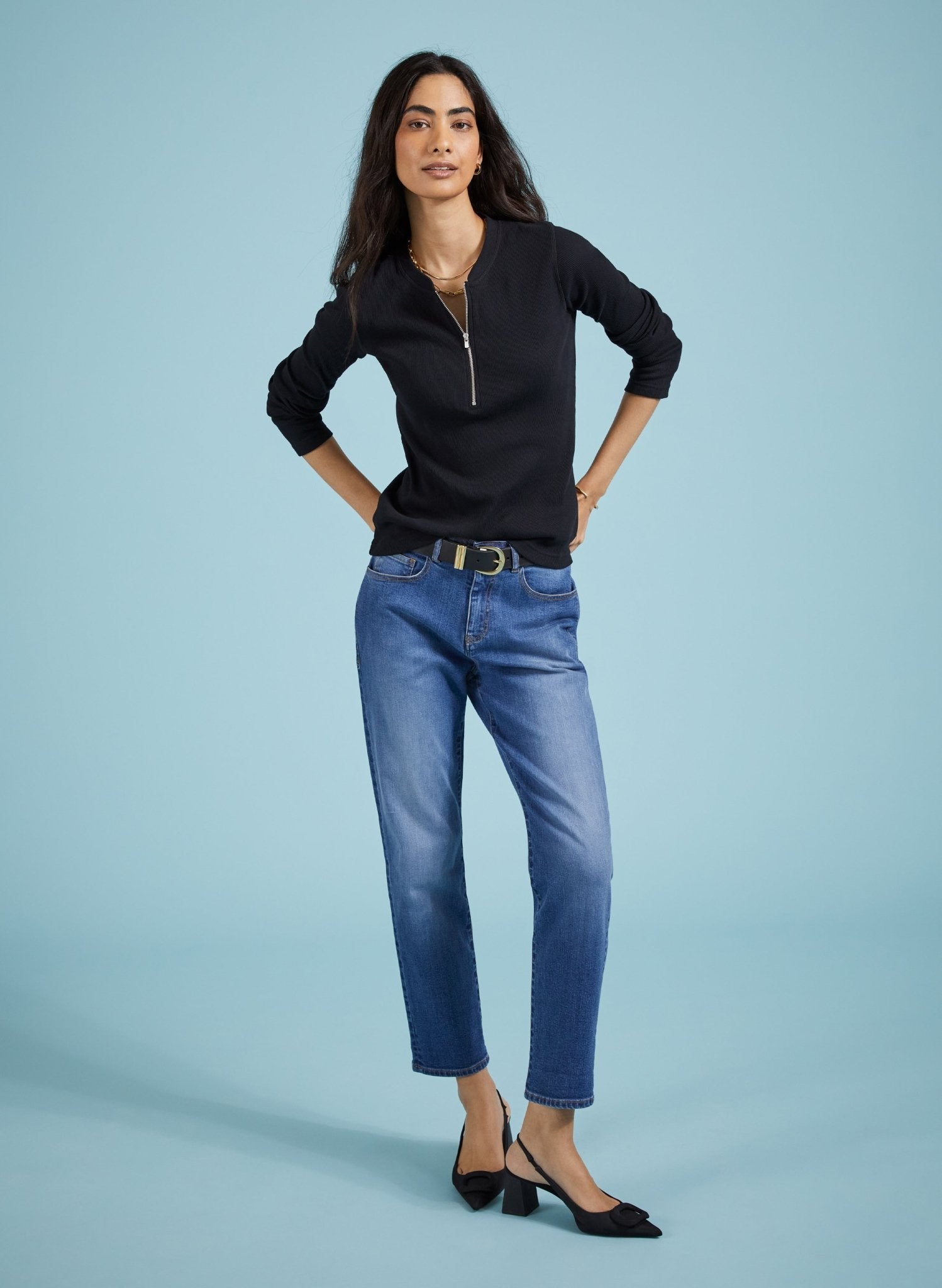 Baukjen Organic Cotton Stretch Boyfriend Jeans - Washed Indigo Baukjen