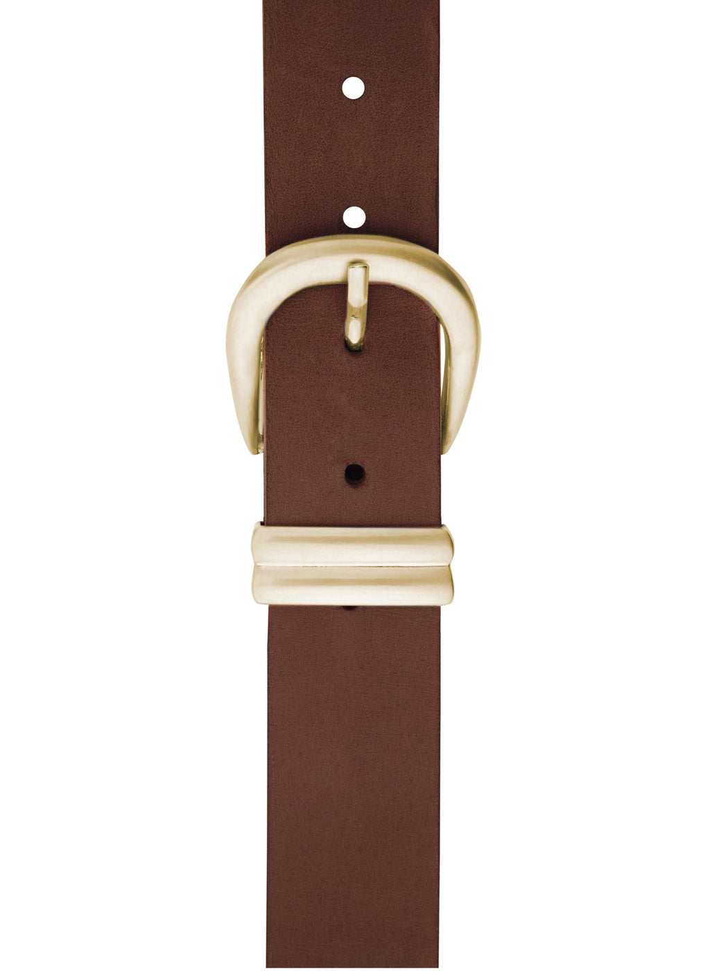 Baukjen Signature Gold Buckle Belt - Brown Baukjen
