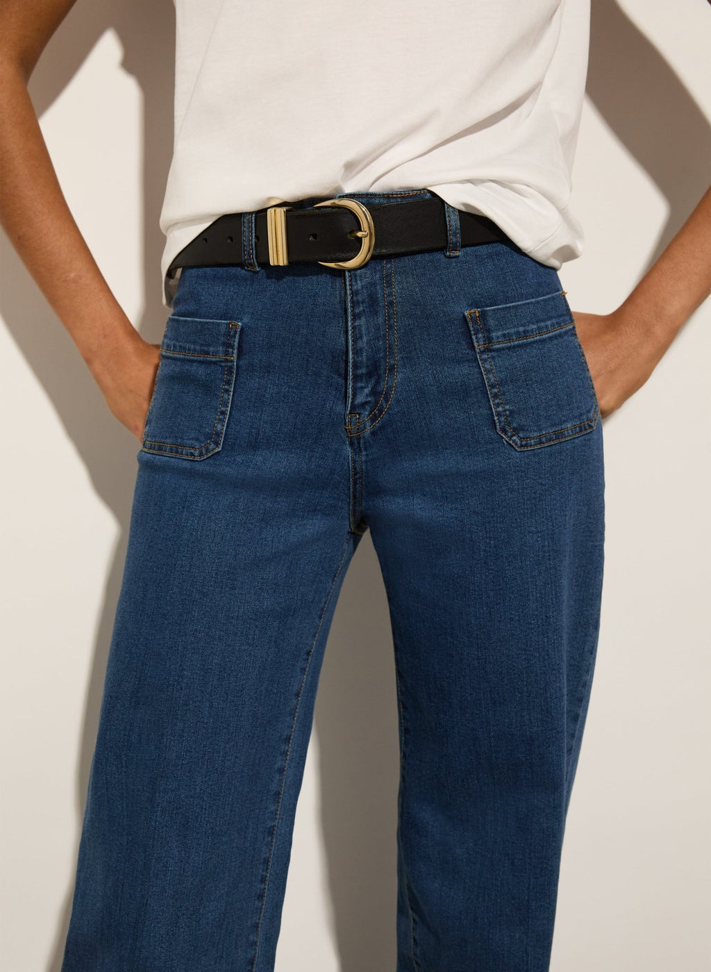 Baukjen Signature Gold Buckle Belt - Caviar Black Baukjen