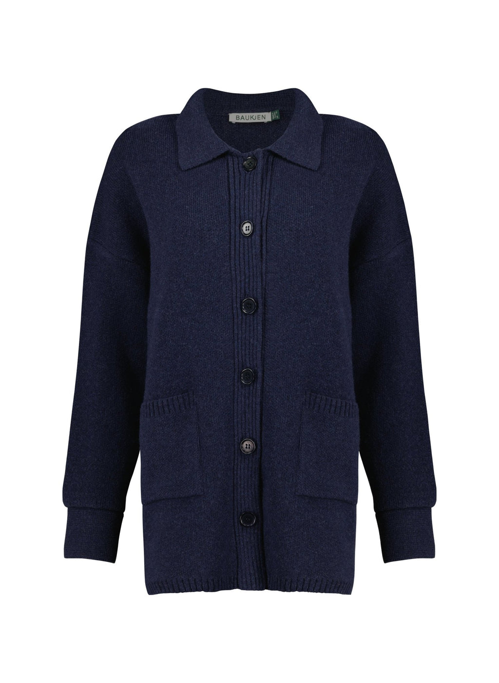 Bay Wool Blend Knitted Jacket - Deep Indigo Baukjen