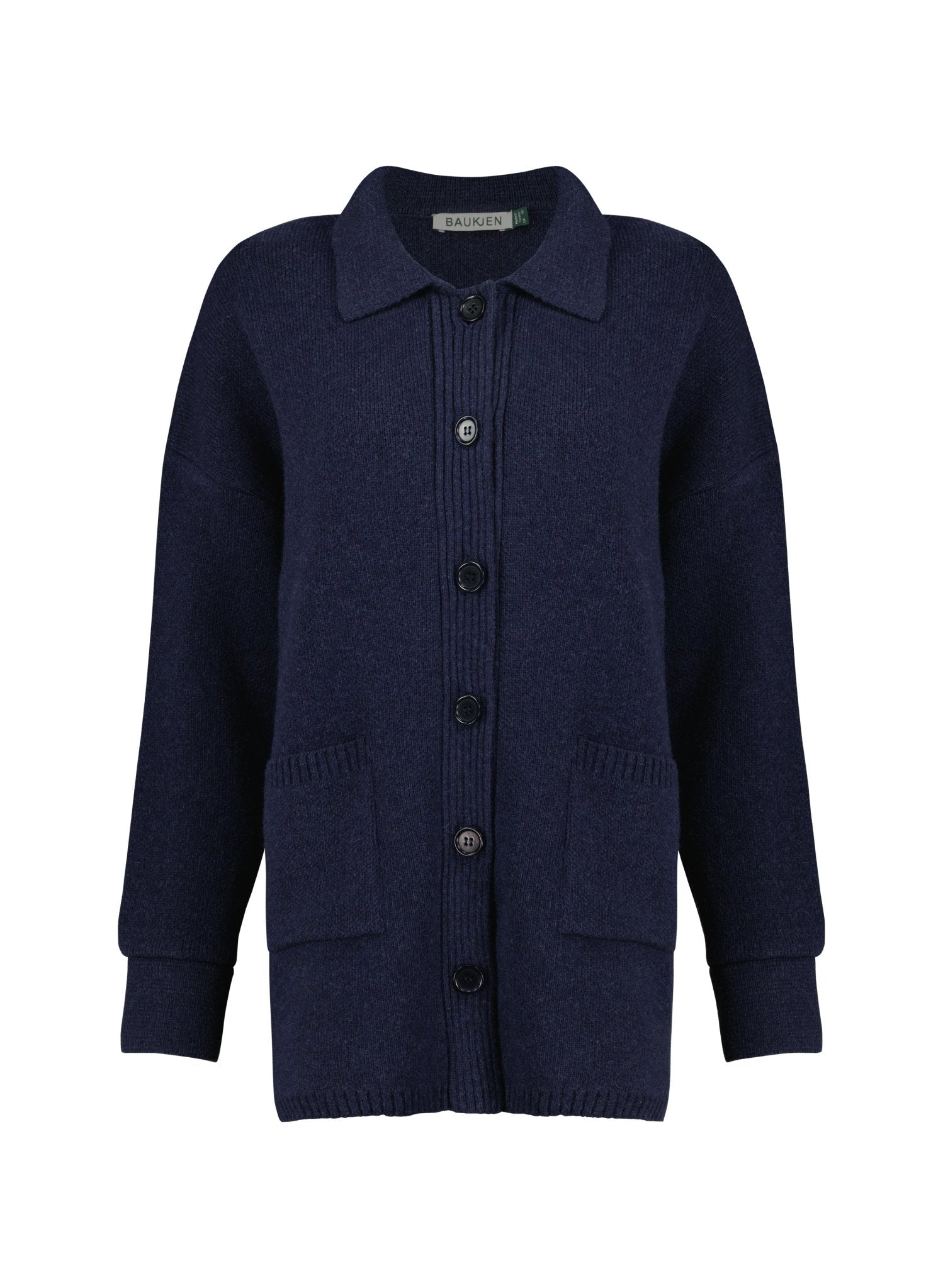 Bay Wool Blend Knitted Jacket - Deep Indigo Baukjen