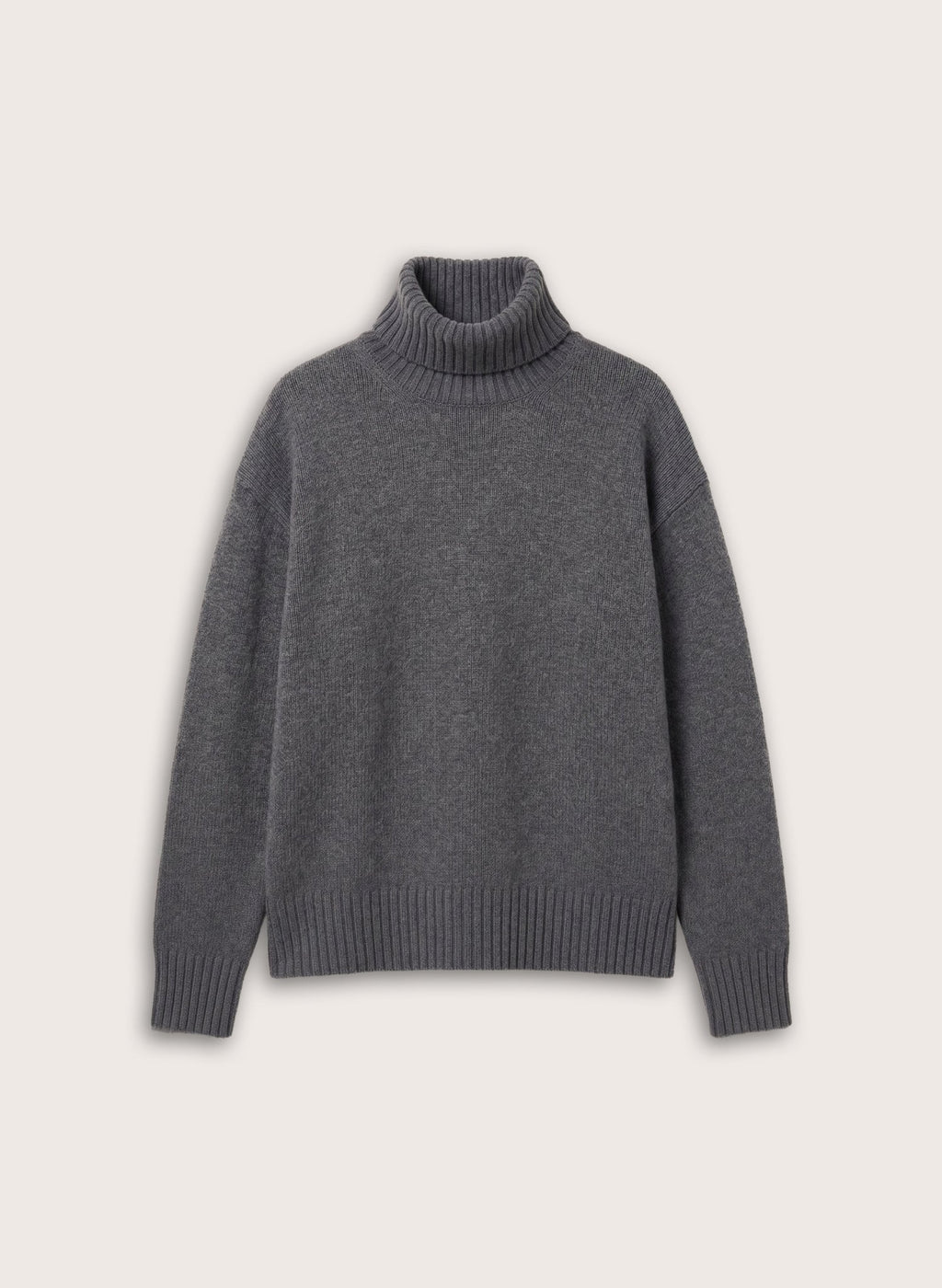 Bella Cashmere Turtleneck Jumper - Grey Baukjen