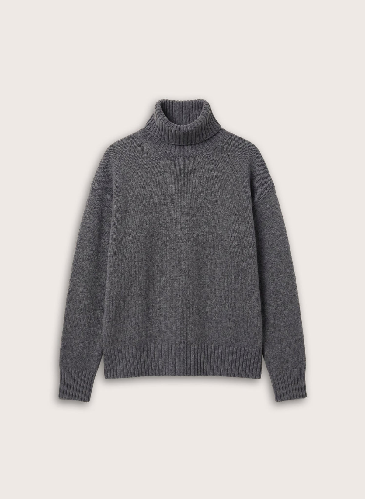 Bella Cashmere Turtleneck Jumper - Grey Baukjen
