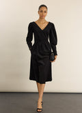 Benedita Midi Dress - Caviar Black Baukjen