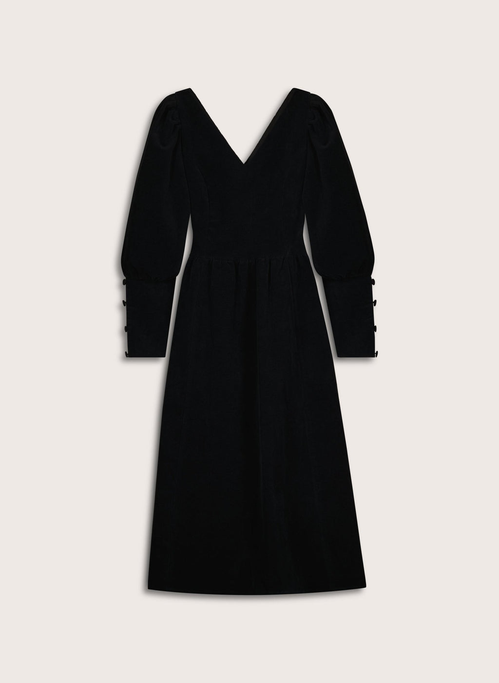 Benedita Midi Dress - Caviar Black Baukjen