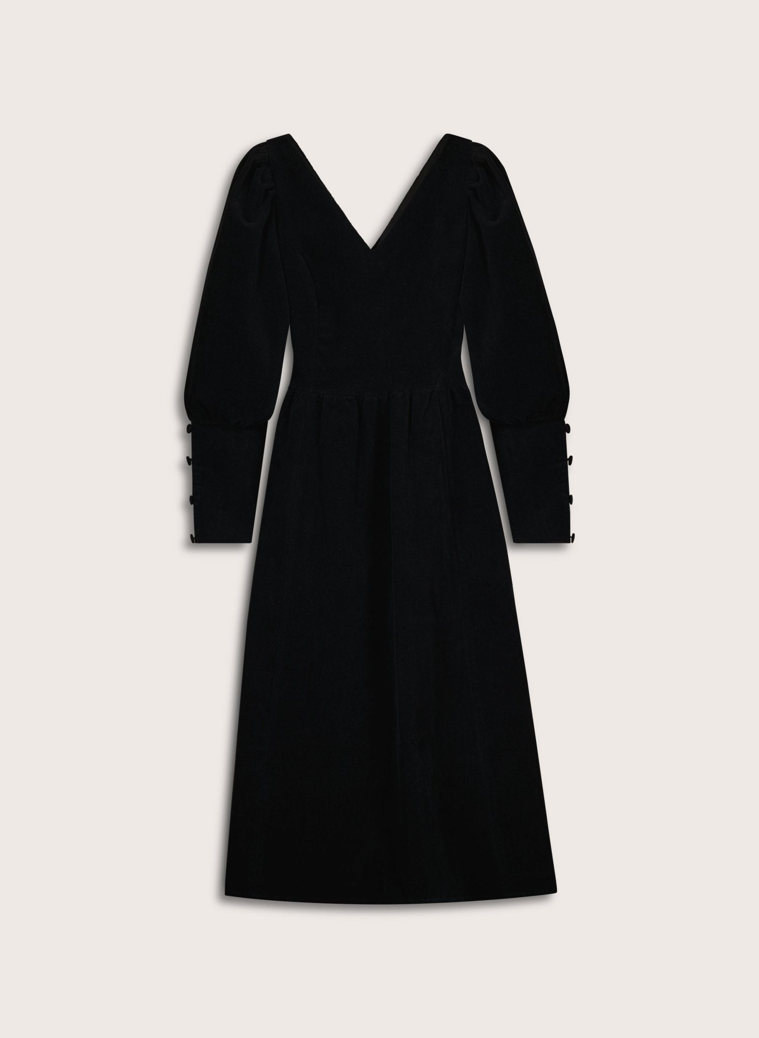 Benedita Midi Dress - Caviar Black Baukjen