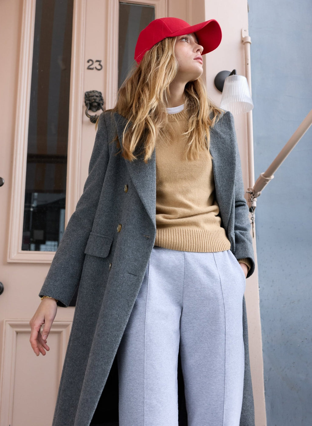 Bergan Organic Cotton Wide Leg Joggers - Grey Marl Baukjen