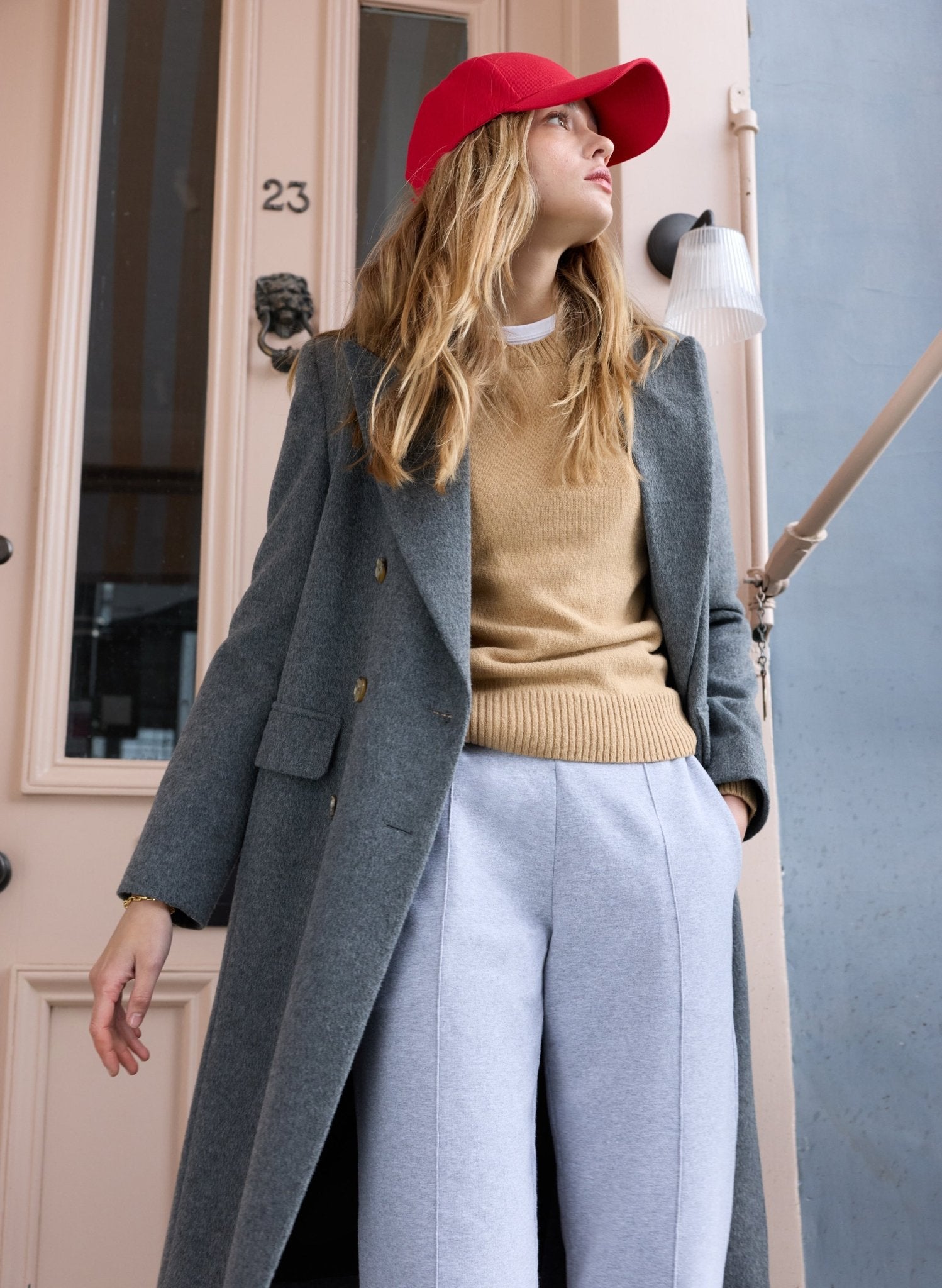 Bergan Organic Cotton Wide Leg Joggers - Grey Marl Baukjen