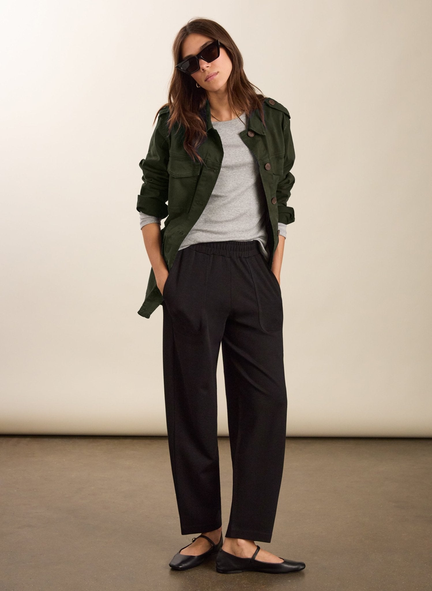 Billie Ponte Carrot Leg Trousers - Caviar Black Baukjen