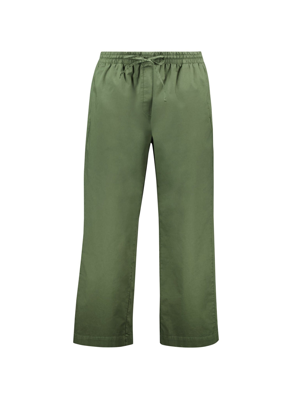 Breanna Organic Cotton Straight Crop Trousers - Light Khaki Baukjen