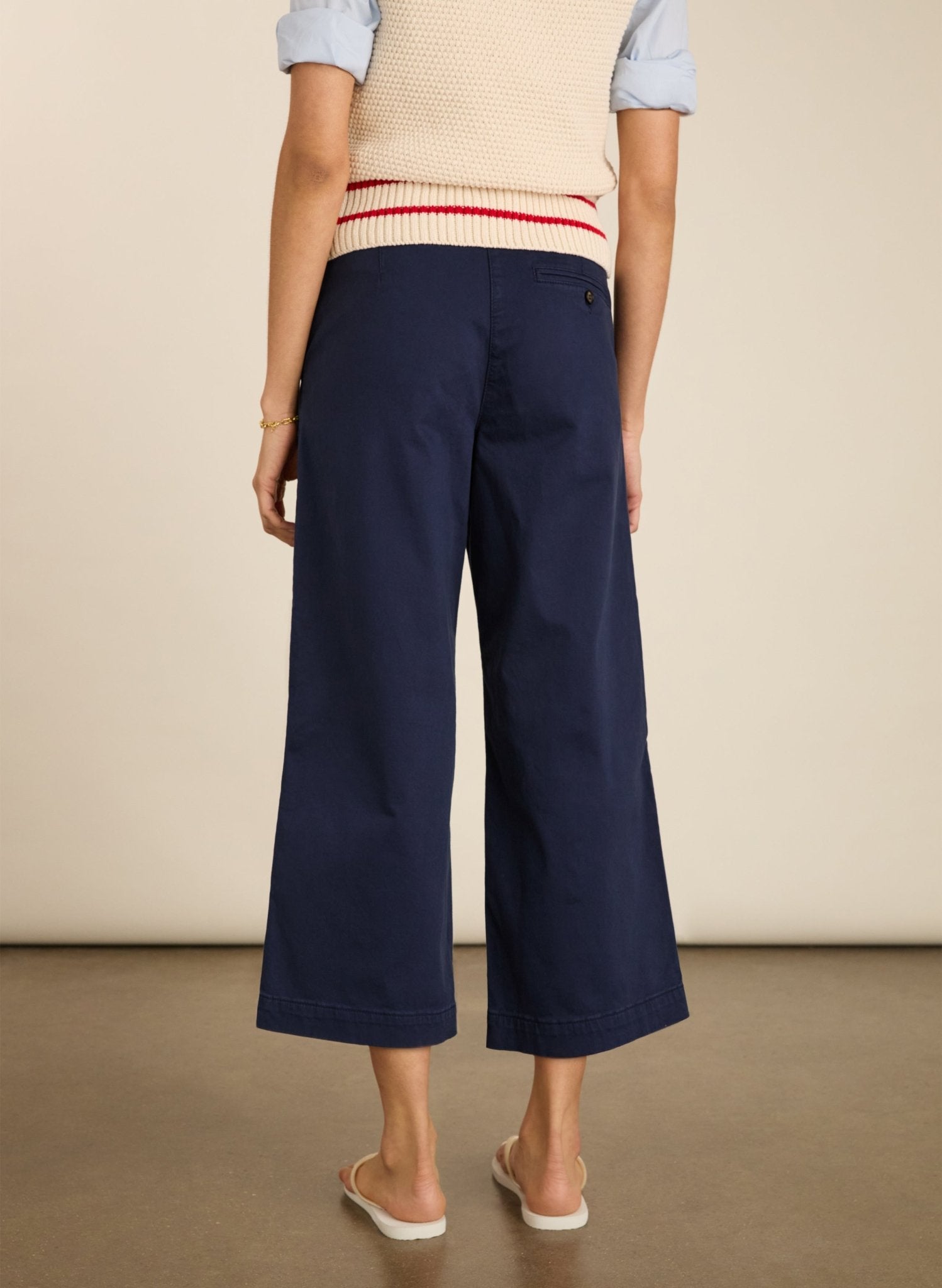 Brielle Organic Cotton Wide Leg Trousers - Deep Indigo Baukjen