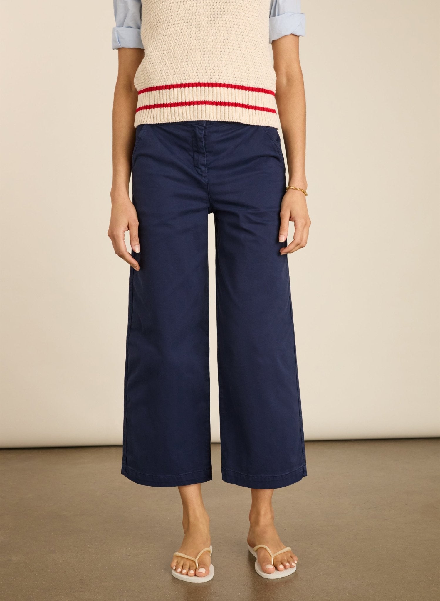 Brielle Organic Cotton Wide Leg Trousers - Deep Indigo Baukjen