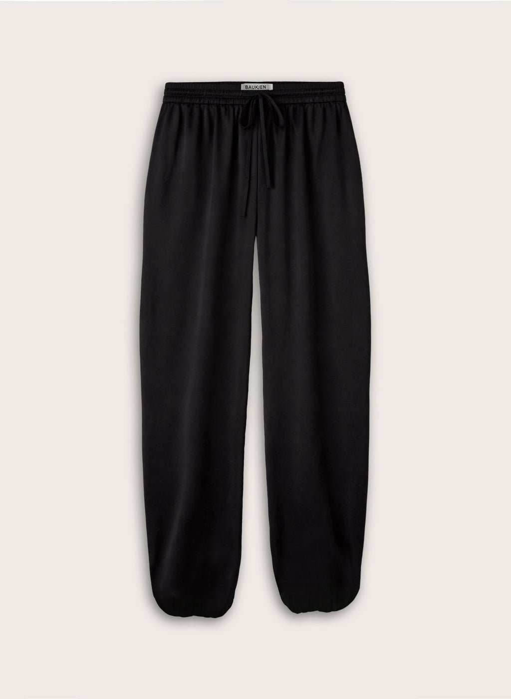 Brook Satin Balloon Trousers - Caviar Black Baukjen