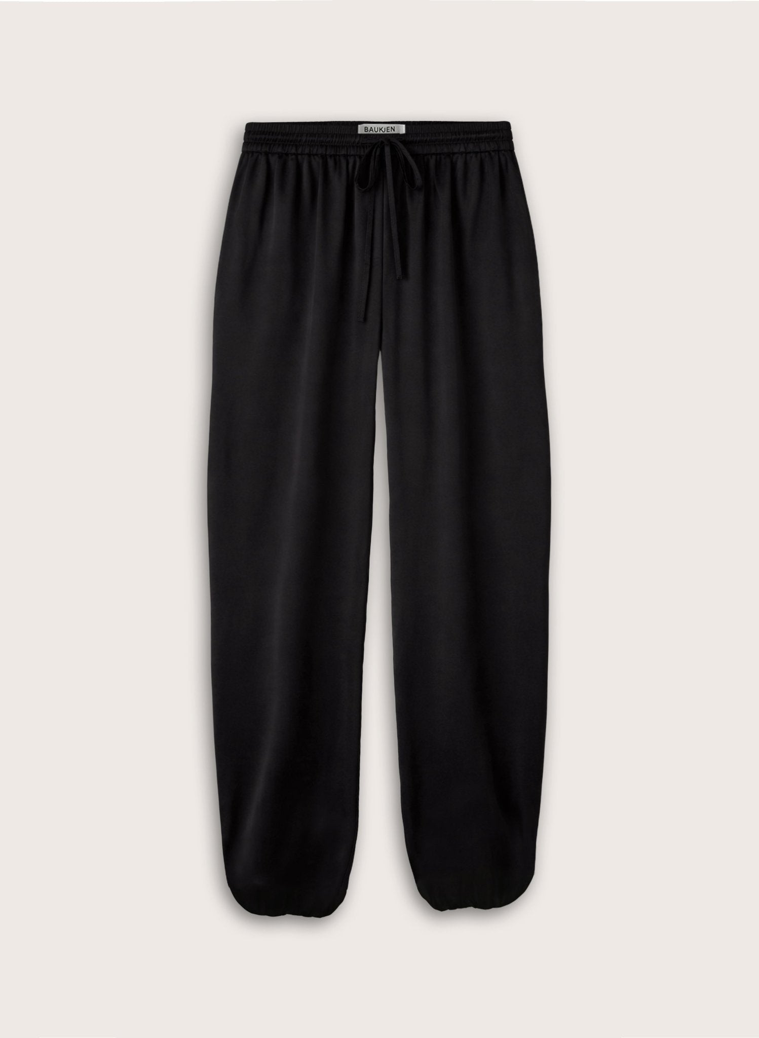 Brook Satin Balloon Trousers - Caviar Black Baukjen