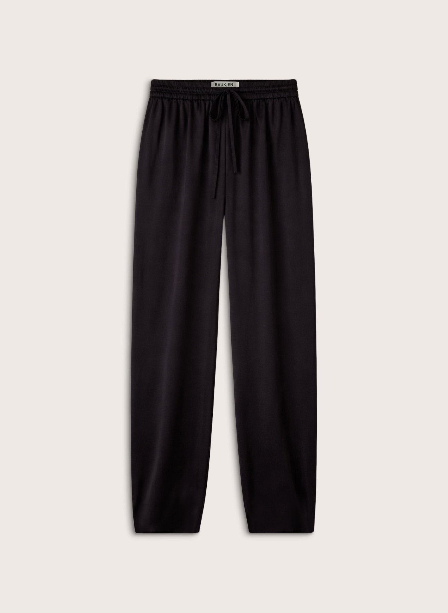Brook Satin Balloon Trousers - Caviar Black Baukjen
