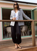 Brook Satin Balloon Trousers - Caviar Black Baukjen