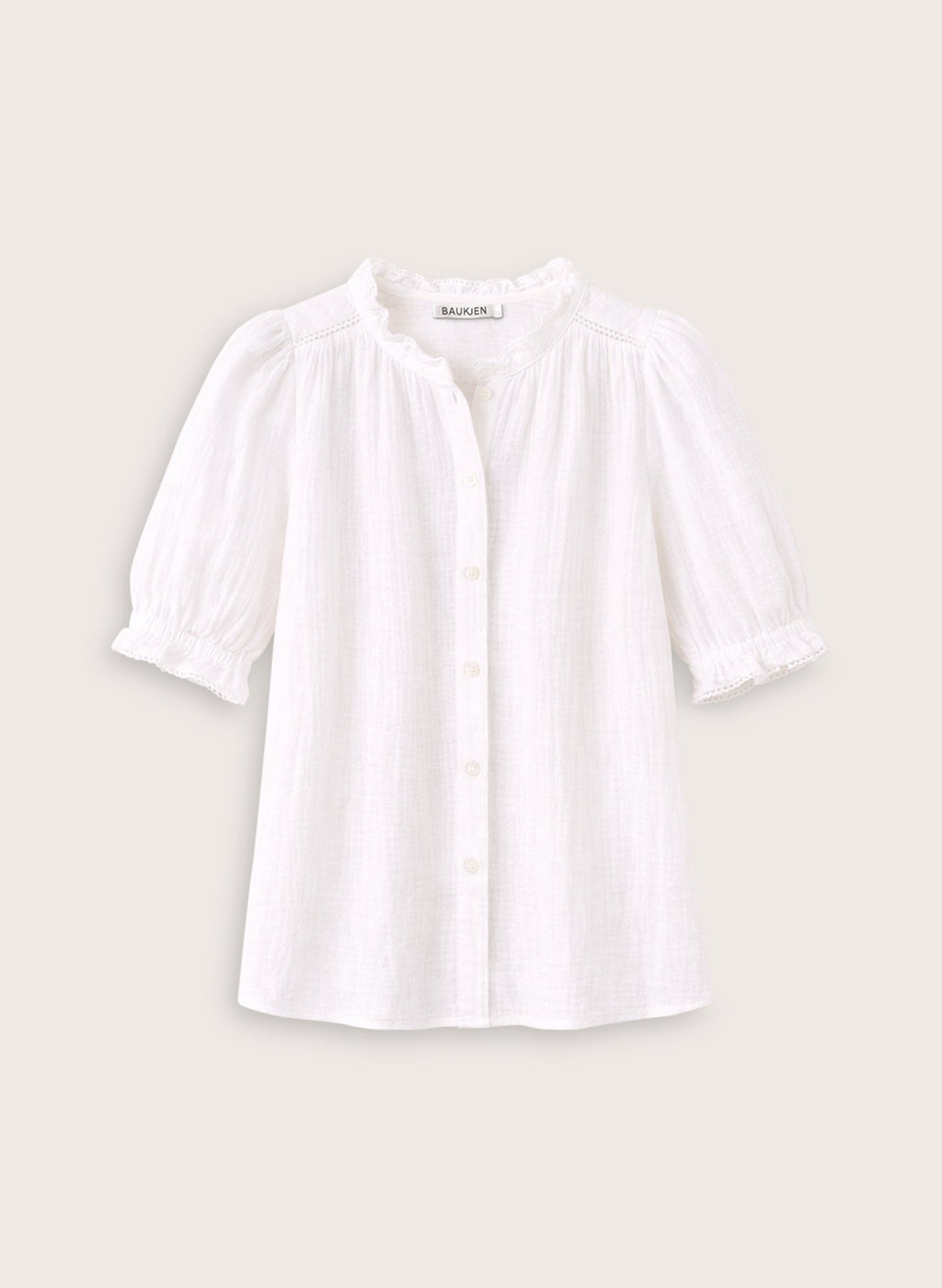 Bryony Organic Cheesecloth Blouse - Pure White Baukjen