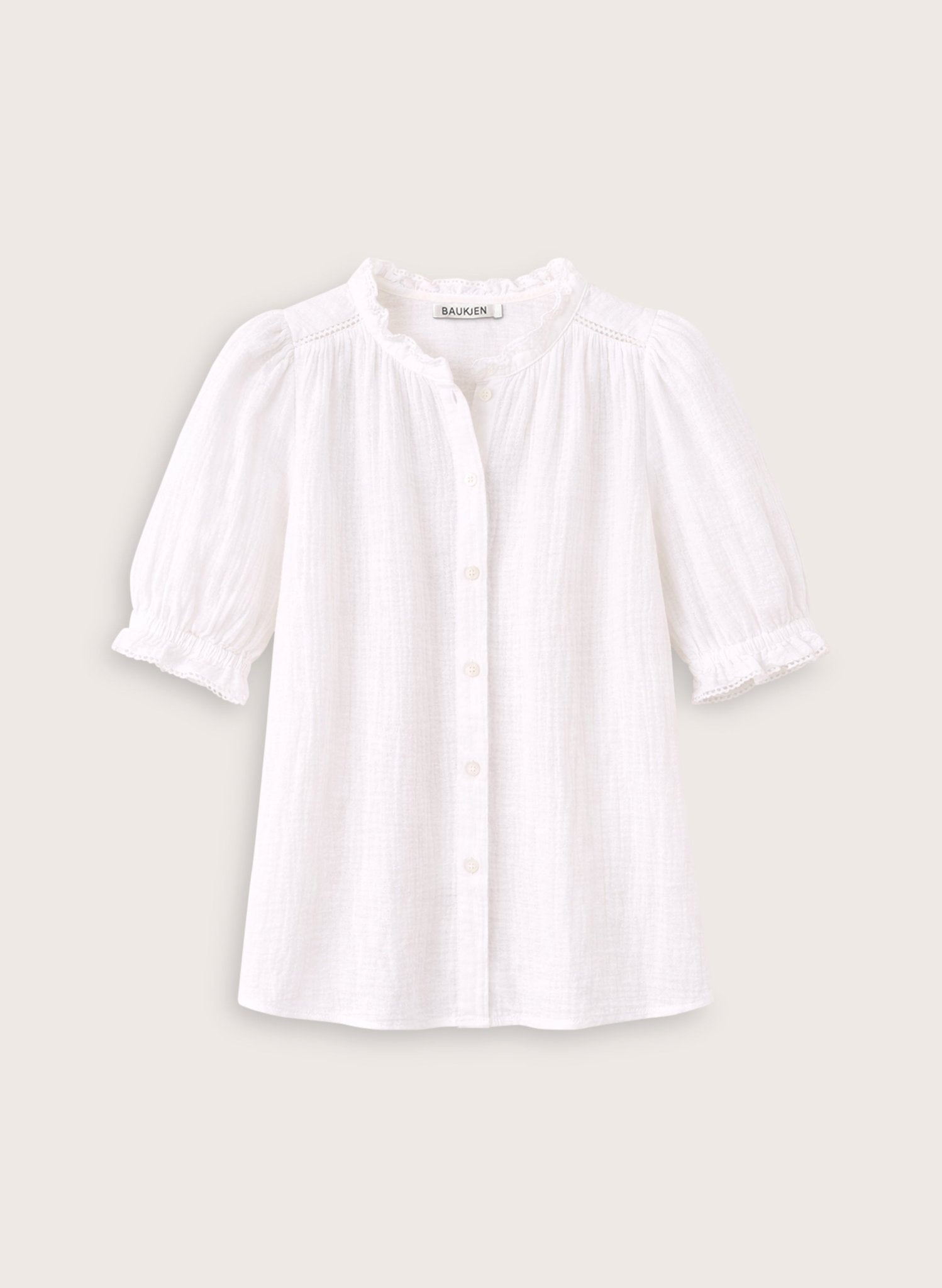 Bryony Organic Cheesecloth Blouse - Pure White Baukjen