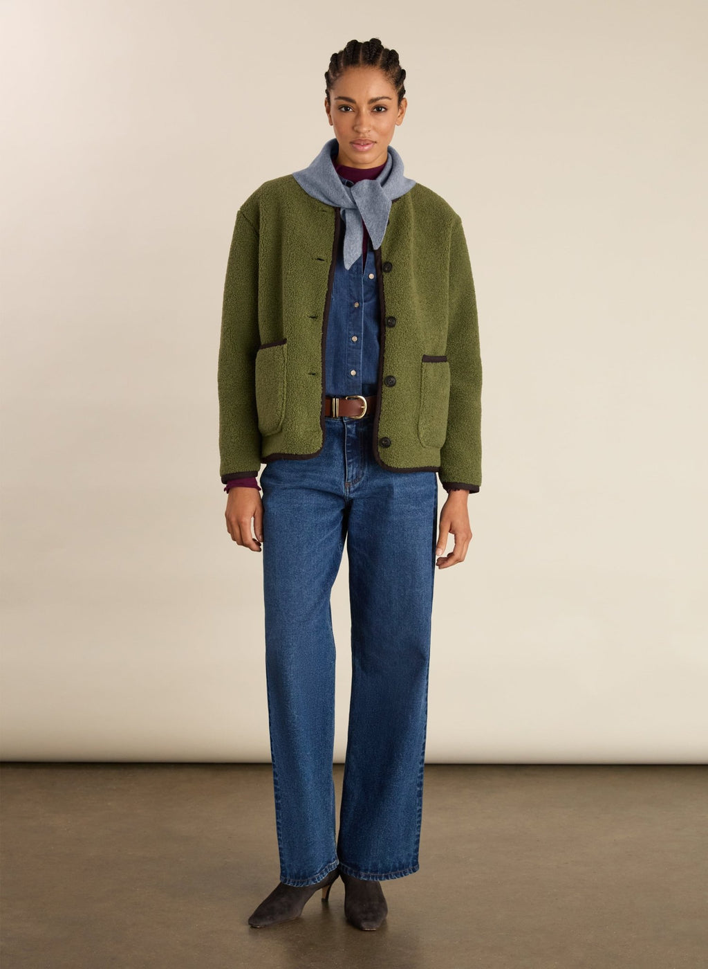 Caitlin Recycled Fleece - Khaki Baukjen