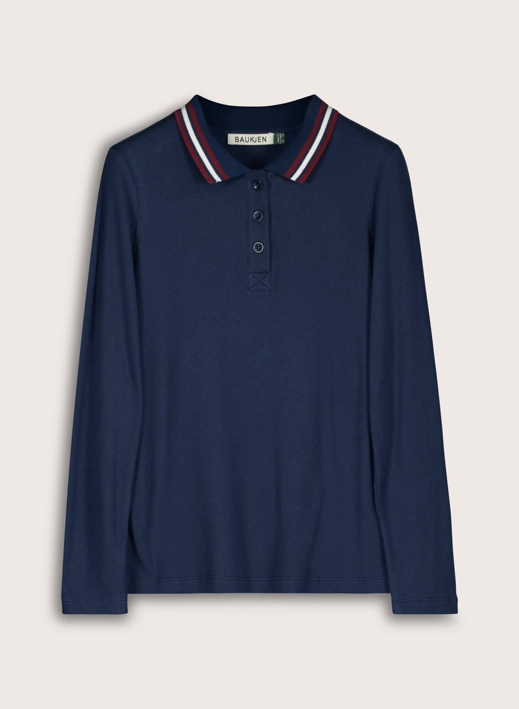 Cameron Organic Cotton Stripe Collar Top - Deep Indigo Baukjen