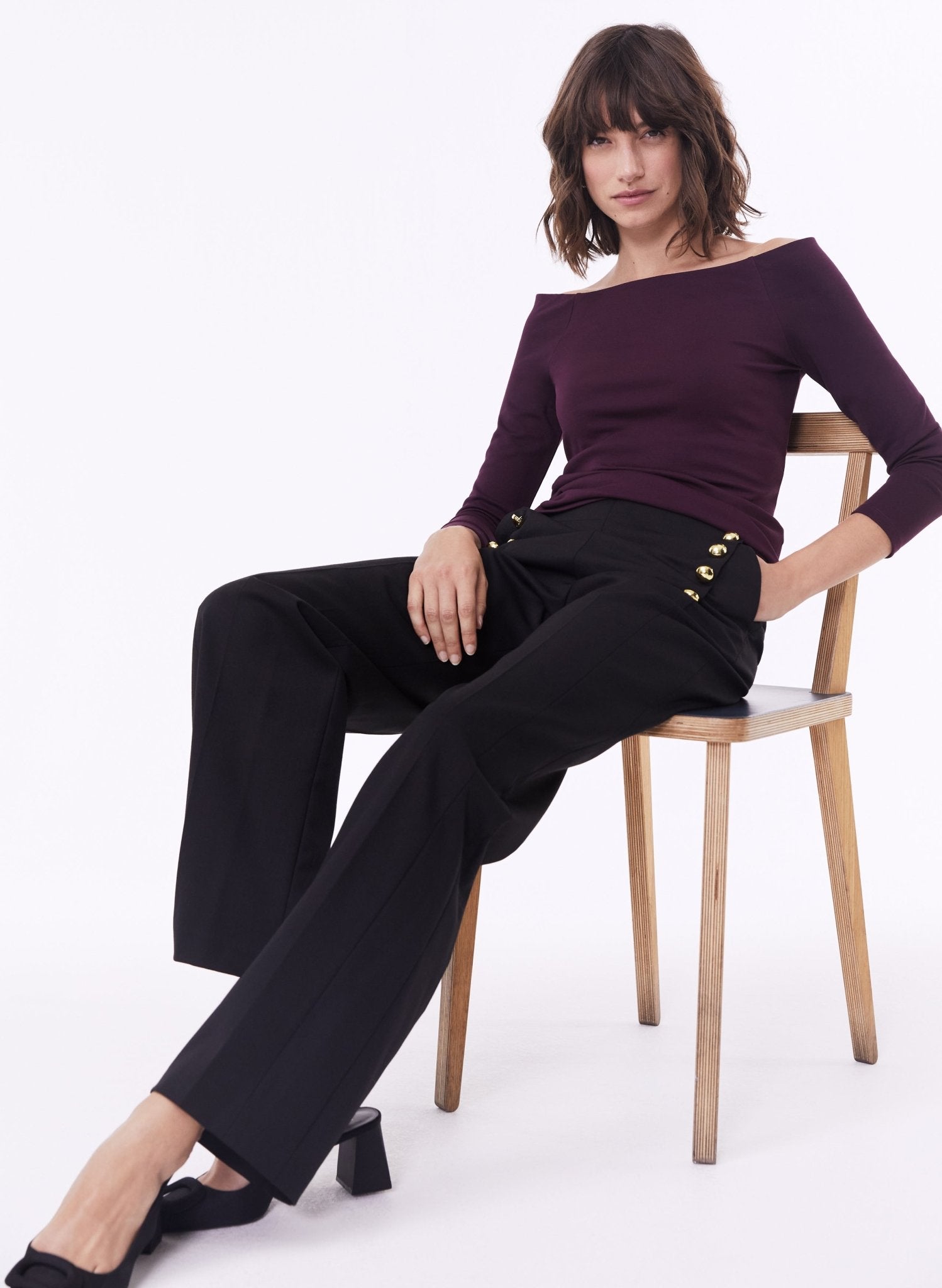 Carla Top with LENZING™ ECOVERO™ - Dark Cherry Baukjen