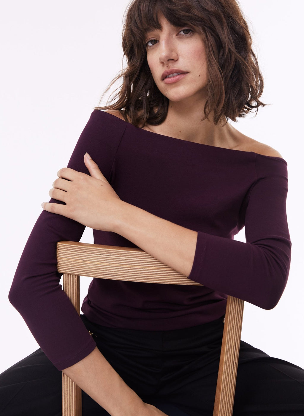 Carla Top with LENZING™ ECOVERO™ - Dark Cherry Baukjen