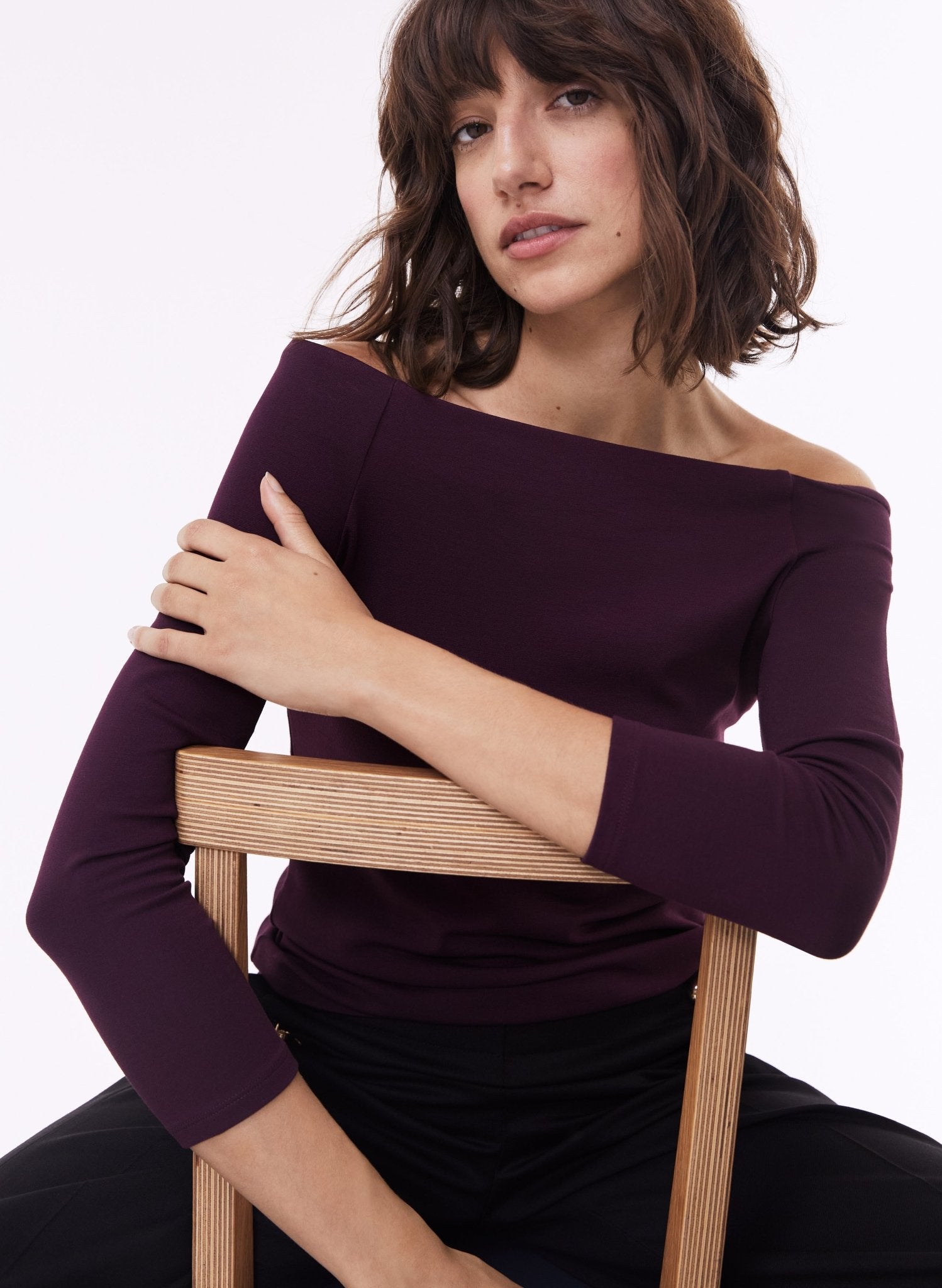 Carla Top with LENZING™ ECOVERO™ - Dark Cherry Baukjen