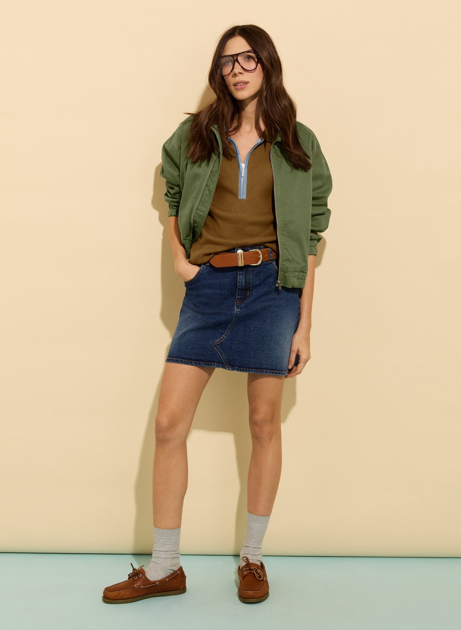 Carlitta Organic Cotton Skirt  - Dark Indigo Baukjen