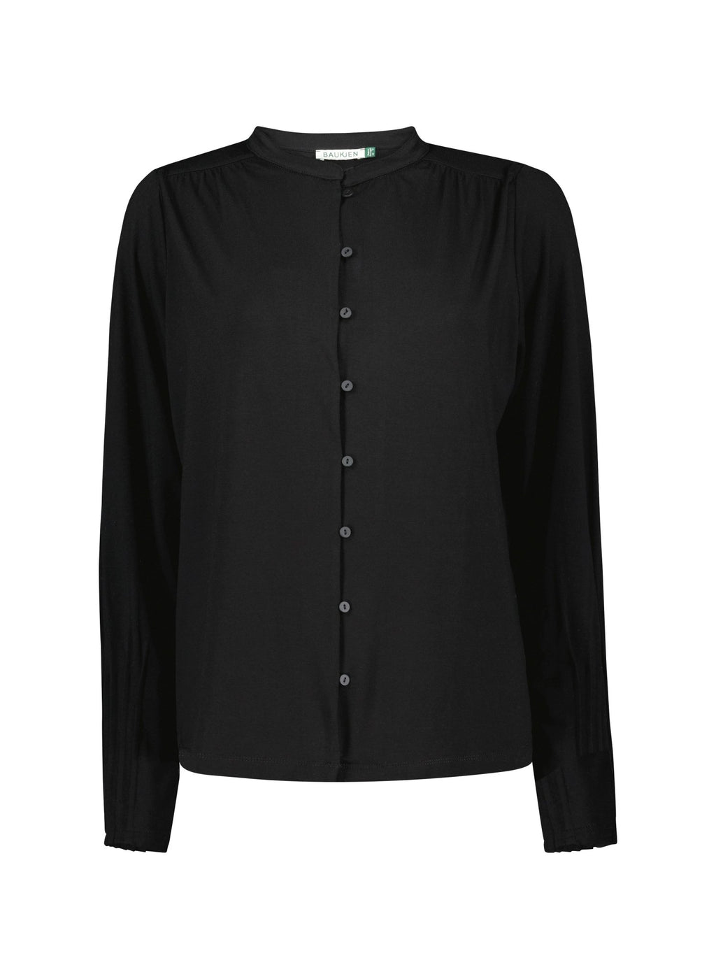 Caroline Button Detail Blouse - Caviar Black Baukjen