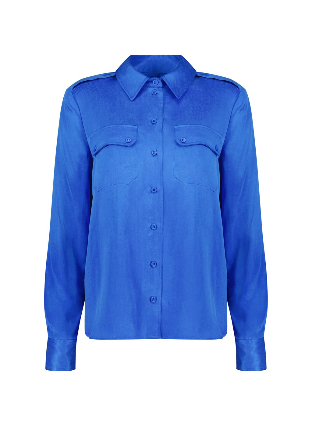 Carolyn Cupro Shirt - Azure Blue Baukjen