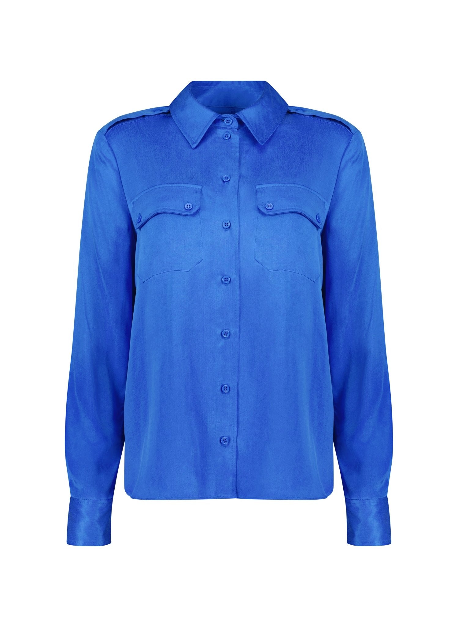 Carolyn Cupro Shirt - Azure Blue Baukjen