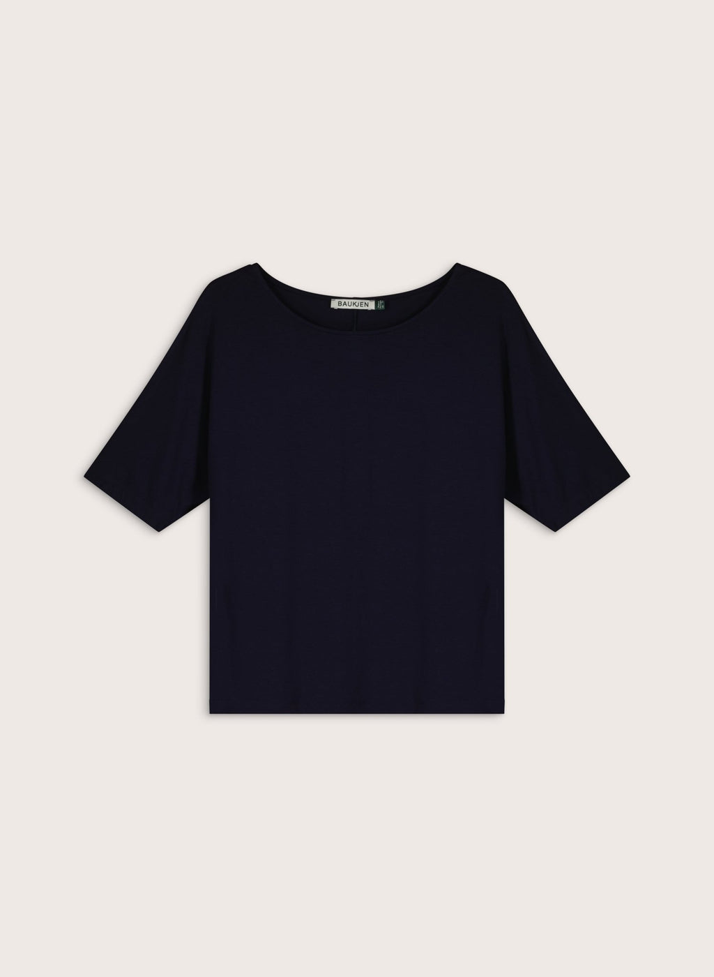 Carrie Relaxed Boat Neck Tee - Classic Navy Baukjen