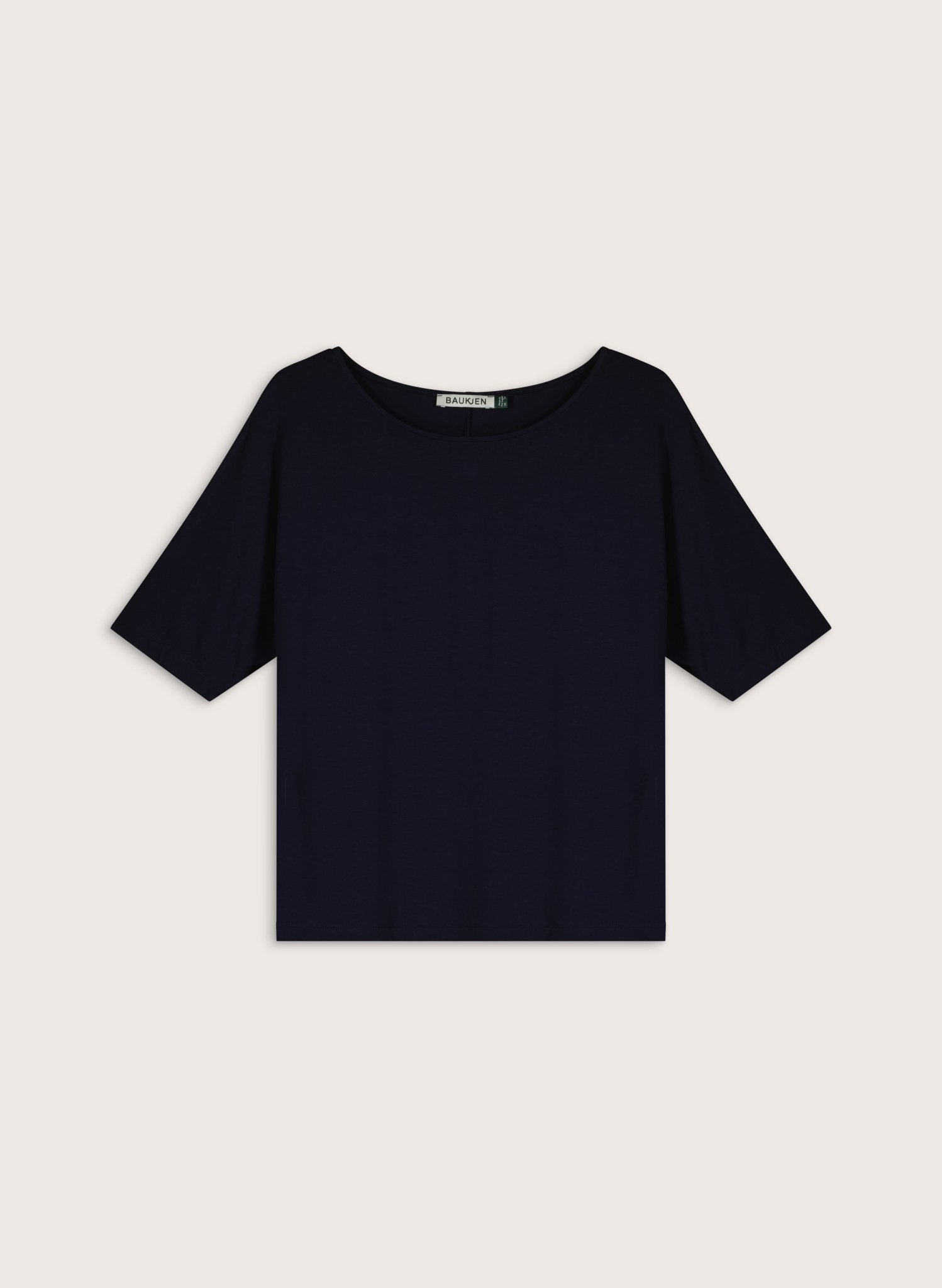 Carrie Relaxed Boat Neck Tee - Classic Navy Baukjen