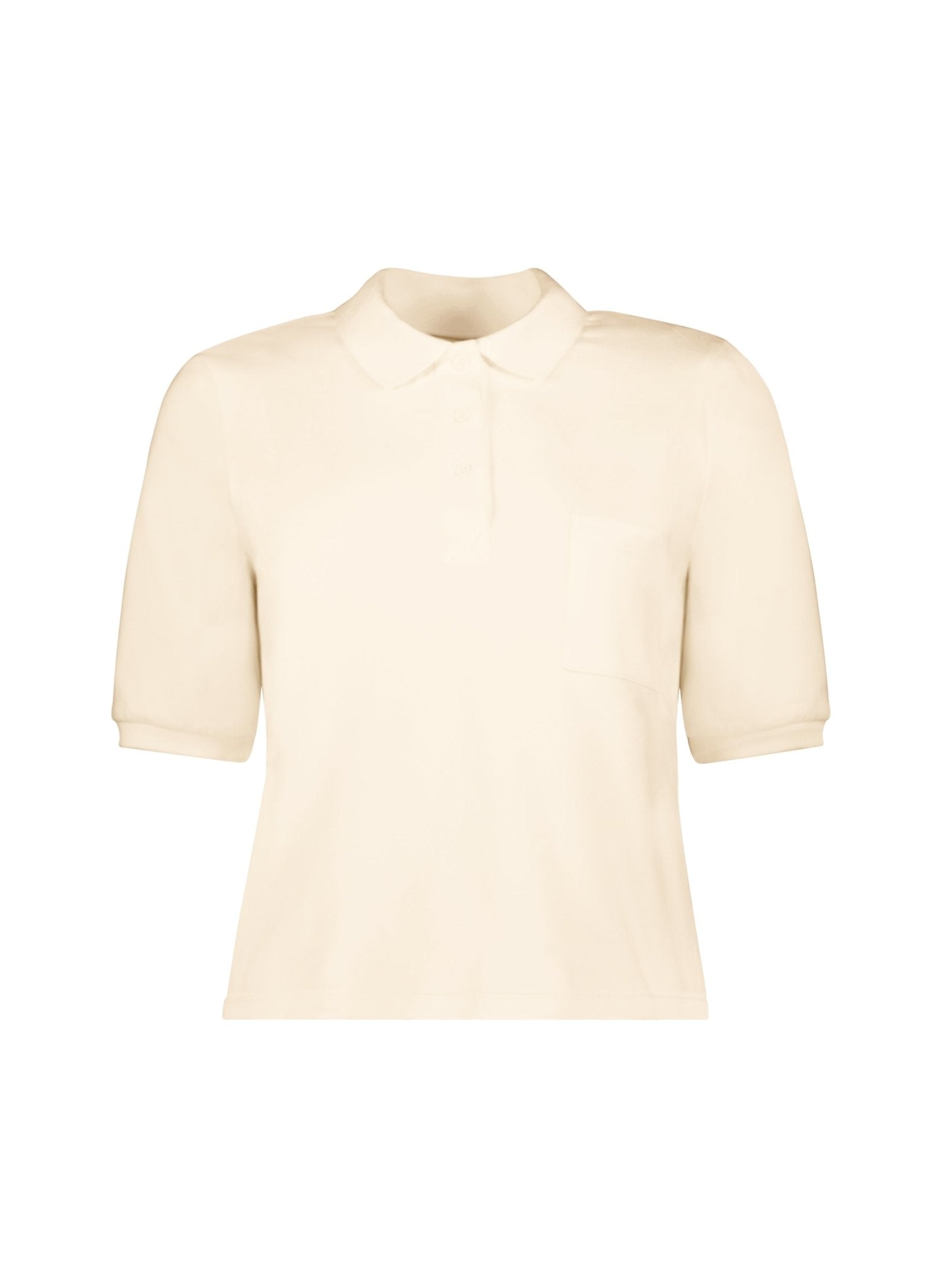 Cassidy Organic Cotton Polo Tee - Cream Baukjen