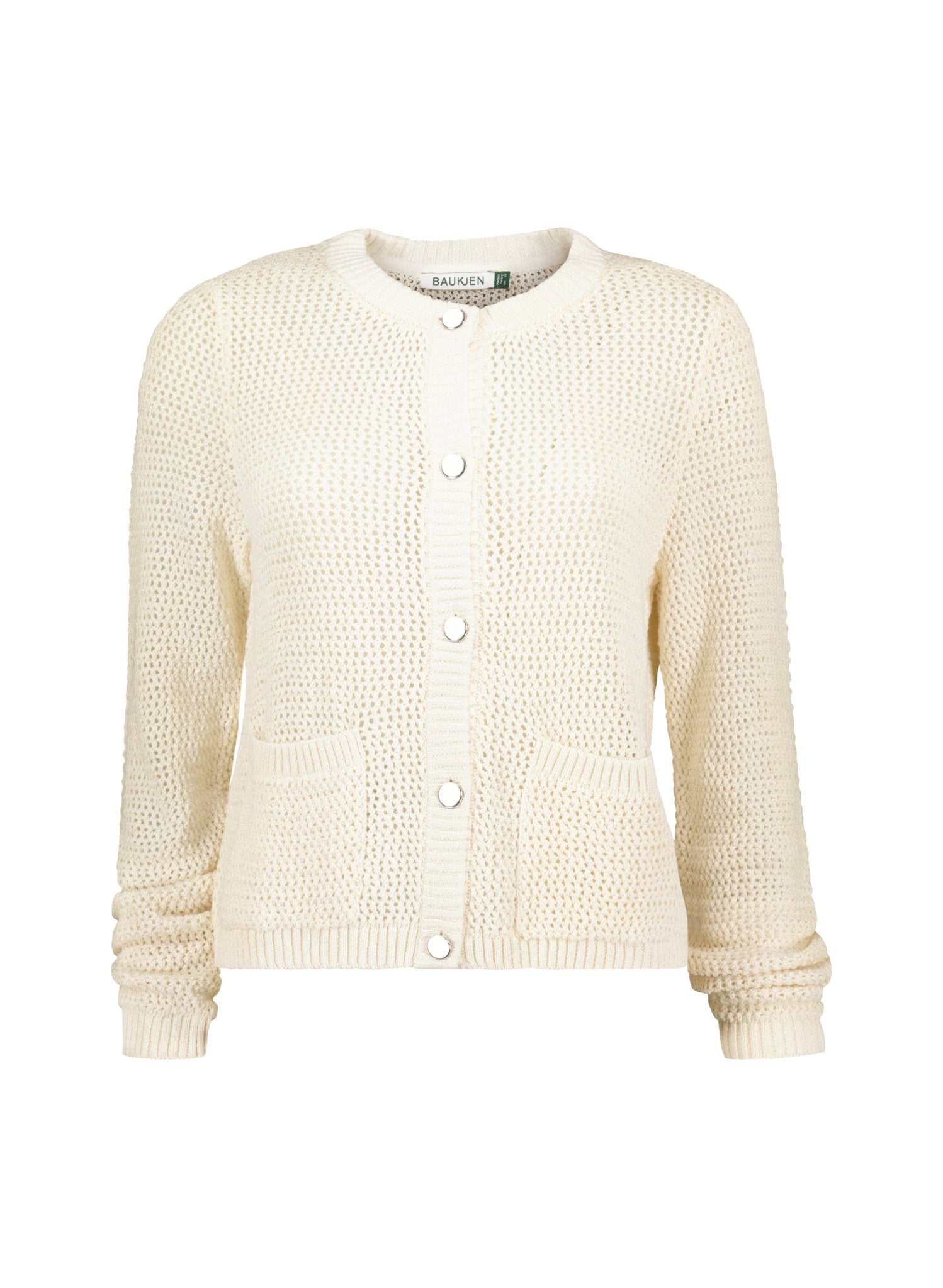 Catarina Ecotec Cropped Knitted Jacket - Cream Baukjen