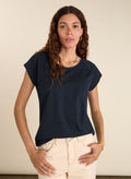 Catherine Organic Cotton Tee - Classic Navy Baukjen