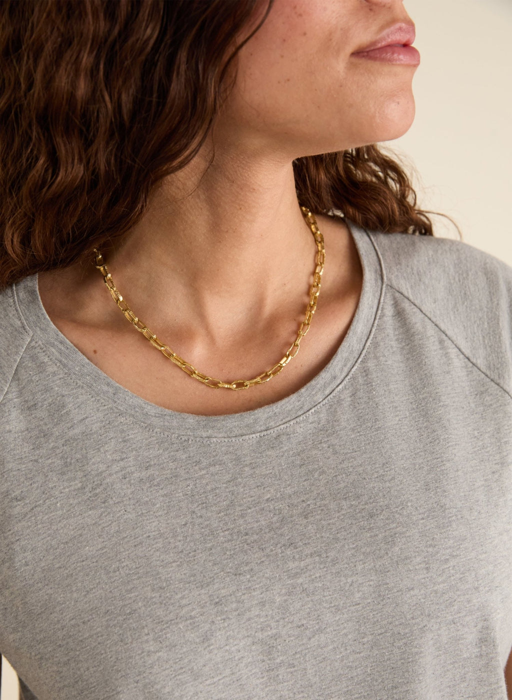 Catherine Organic Cotton Tee - Grey Marl Baukjen