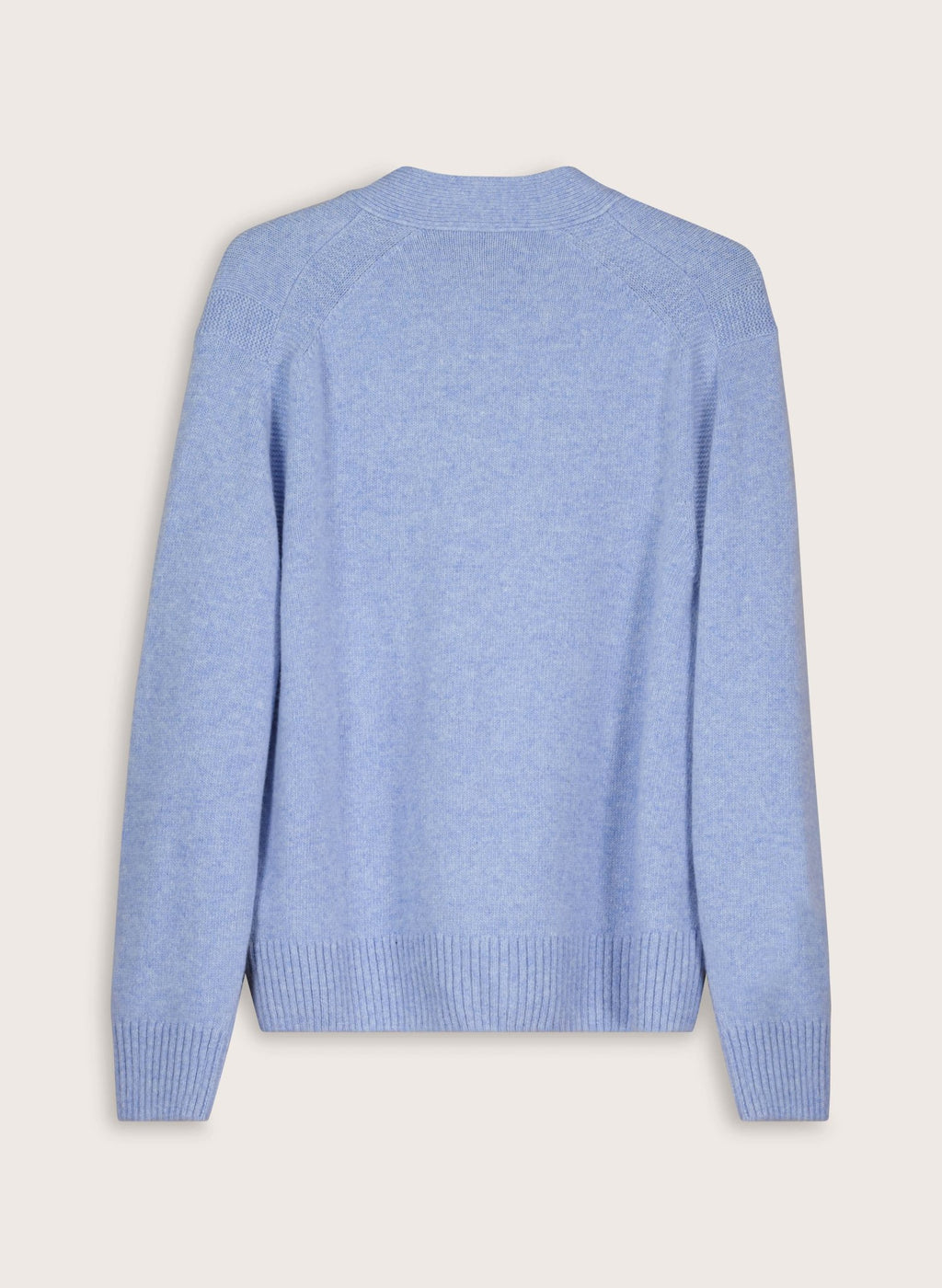 Celine V - neck Wool Blend Cardigan - Light Blue Baukjen