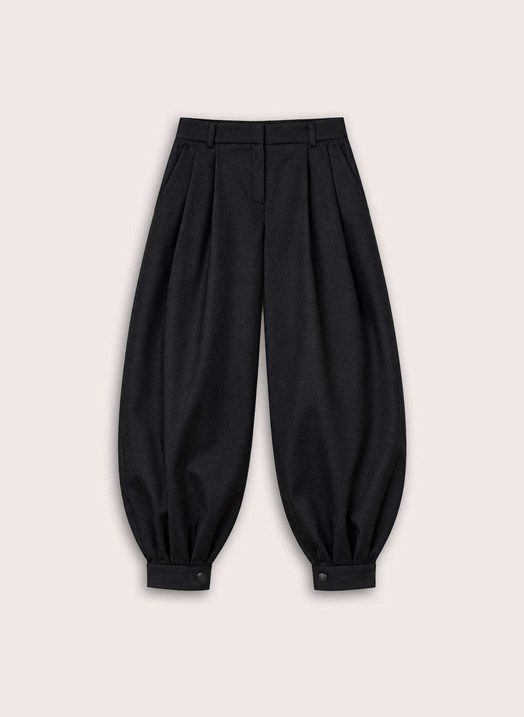 Ceren Tailored Balloon Trousers - Black Baukjen