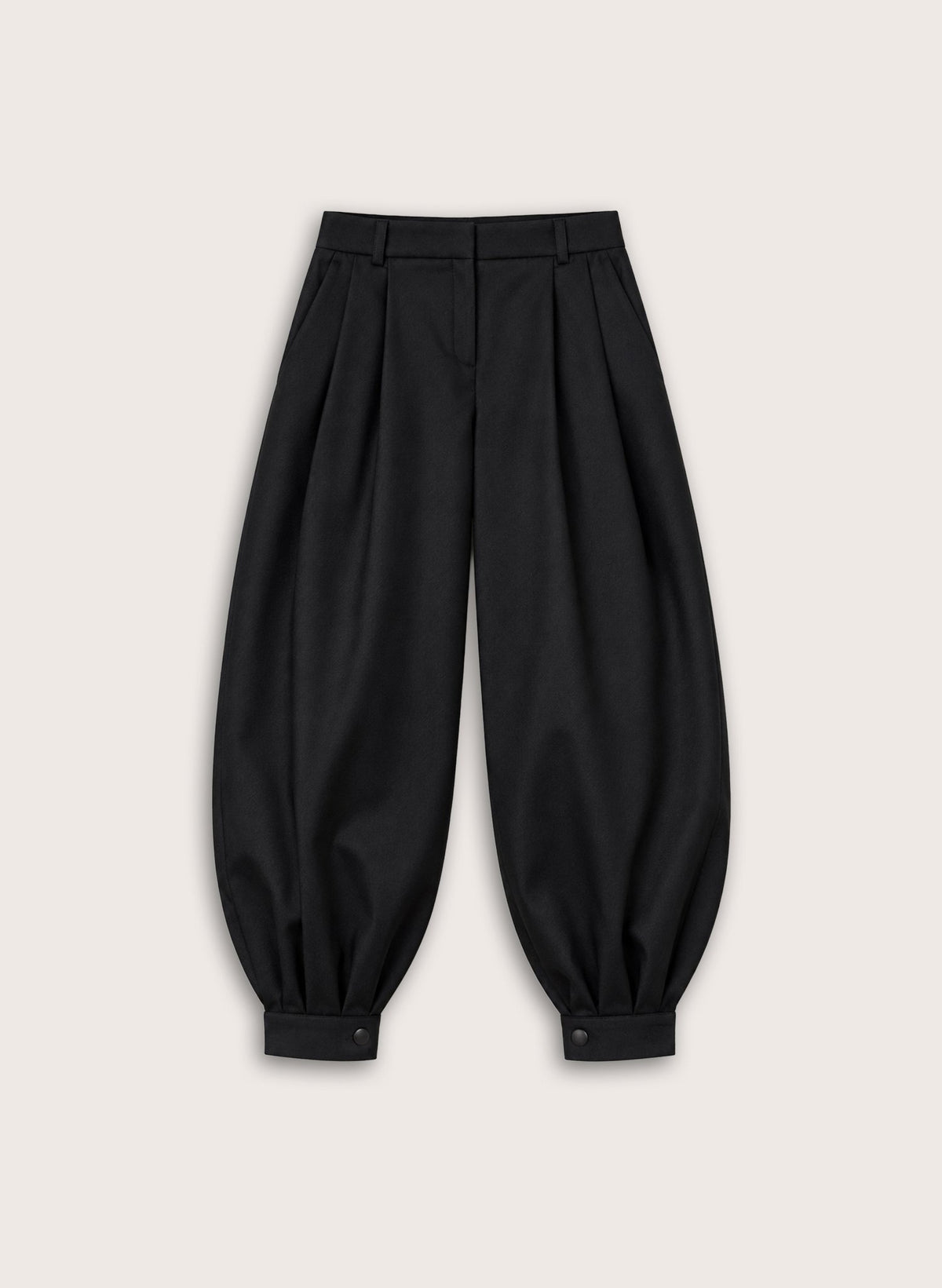 Ceren Tailored Balloon Trousers - Black Baukjen