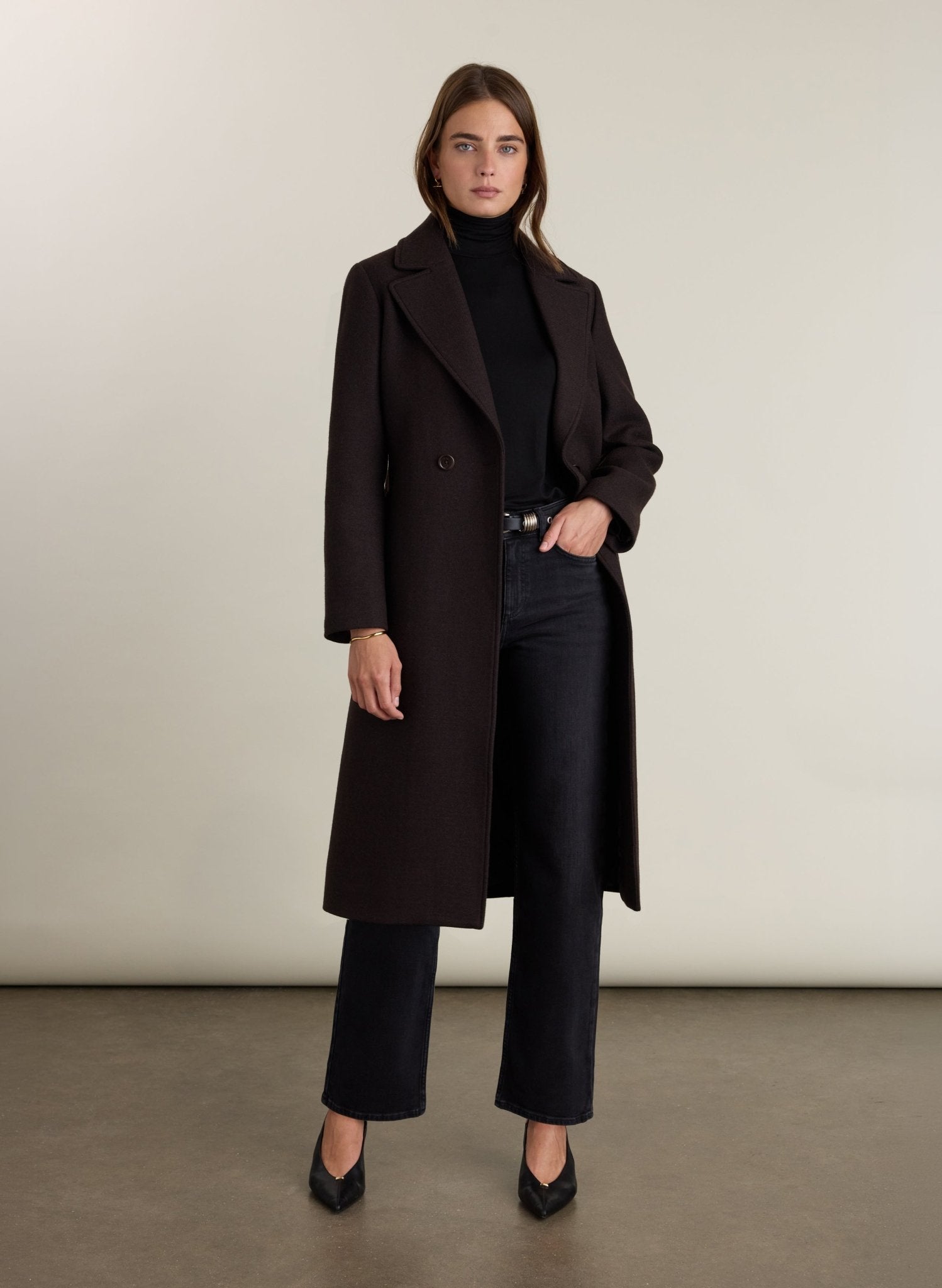 Chelsea Wrap Coat - Dark Chocolate Baukjen