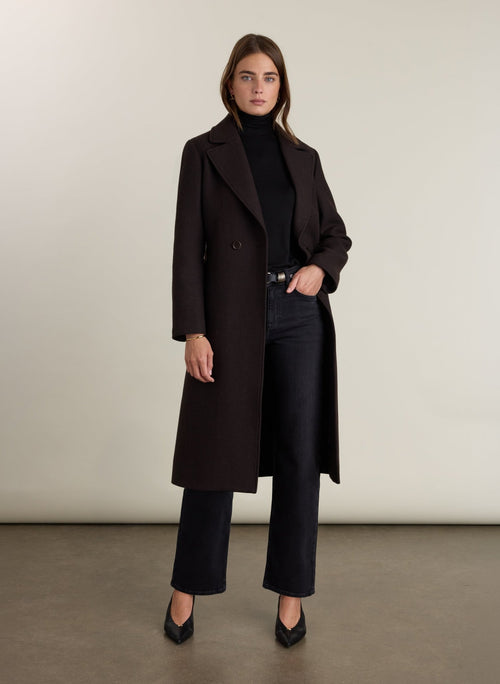 Chelsea Wrap Coat - Dark Chocolate Baukjen