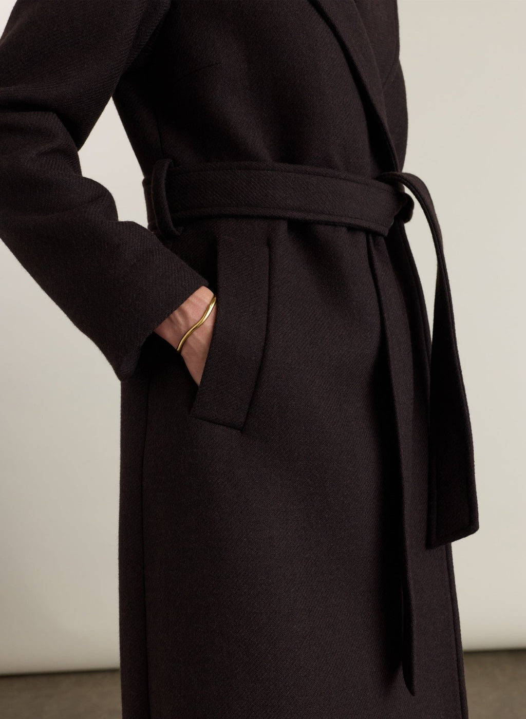 Chelsea Wrap Coat - Dark Chocolate Baukjen