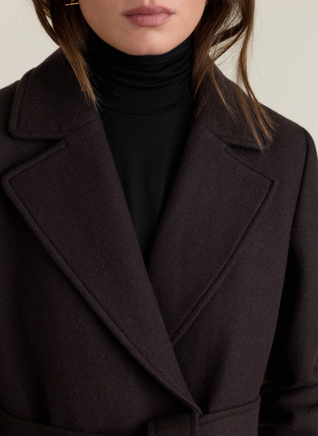 Chelsea Wrap Coat - Dark Chocolate Baukjen