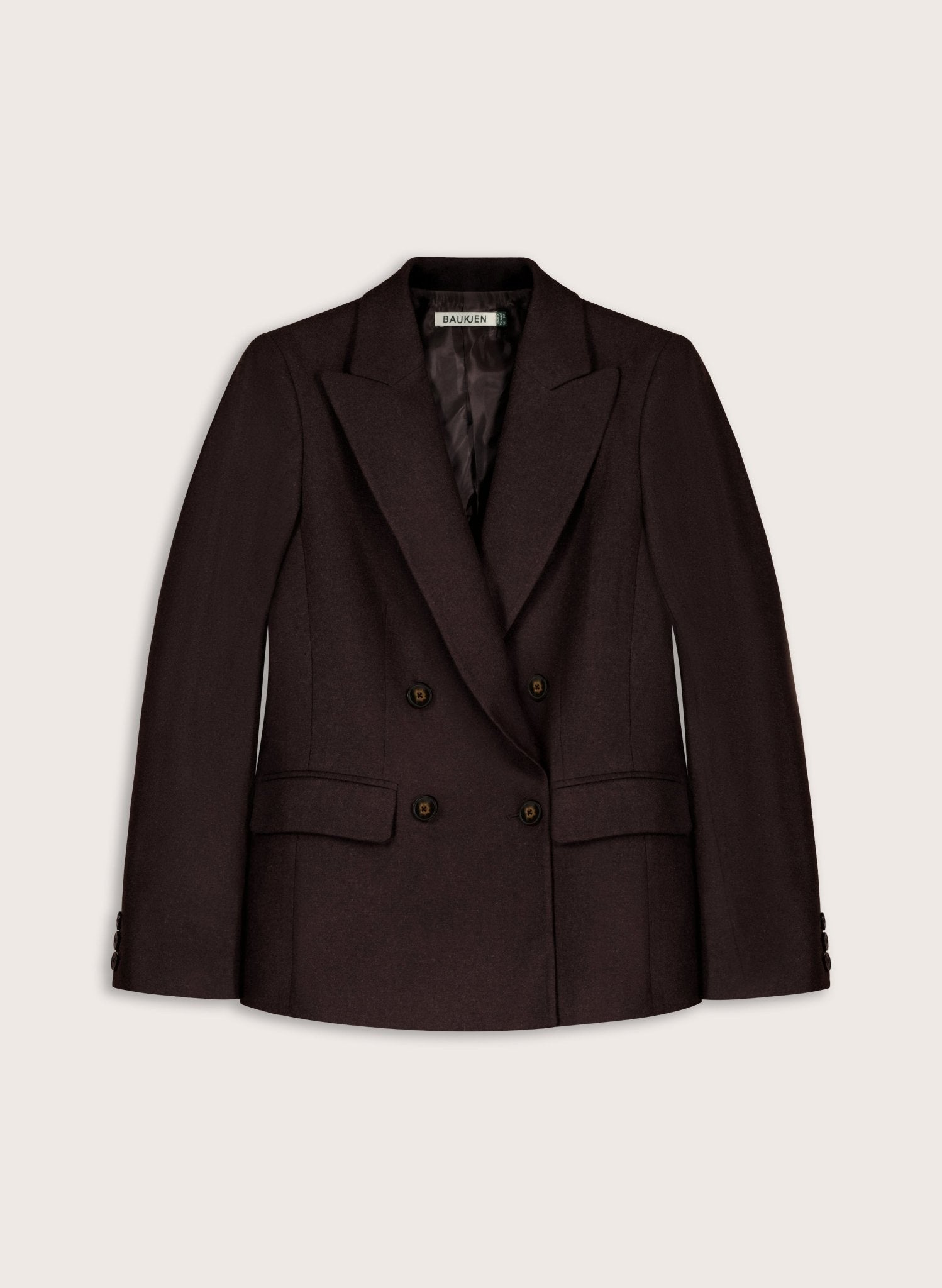 Cissy Wool Blend Blazer - Dark Chocolate Baukjen